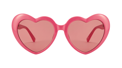 Stylish pink heart shaped sunglasses for summer fashion accessories