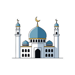 mosque vector illustration with white background
