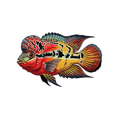 vector lohan fish with white background 