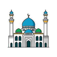mosque vector illustration with white background