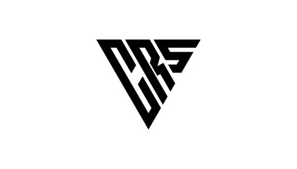 Modern Initial CRS Typographic Letter Logo Design Template