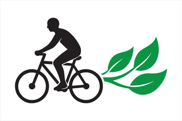 Naklejka premium silhouette of a cyclist