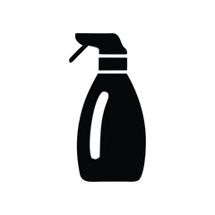 Black and White Vector Image of a Spray Bottle Cleaning and Gardening