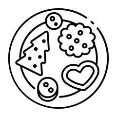 This Cookies icon is suitable for Christmas Party.
