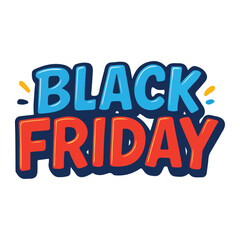 Modern Friday Text Sticker