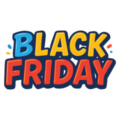 Modern Friday Text Sticker