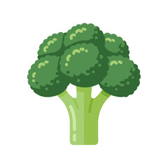 Broccoli Flat Icon – Healthy Green Vegetable Vector