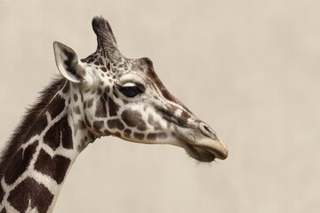 Obraz premium Giraffe Portrait Majestic Animal with Unique Spots and Patterns