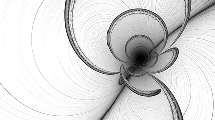 Abstract swirling lines create a mesmerizing, dynamic, and fluid spiral composition.