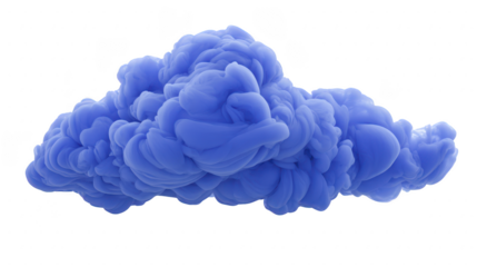Blue cloud abstract isolated fluffy vapor surreal dreamy soft creative digital art evokes calmness and imagination perfect for backgrounds or conceptual designs