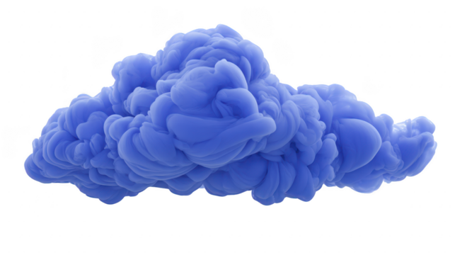 Blue cloud abstract isolated fluffy vapor surreal dreamy soft creative digital art evokes calmness and imagination perfect for backgrounds or conceptual designs