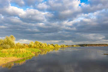 autumn landscape with lake