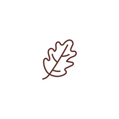 Obraz premium Outline Autumn Maple Leaf Icon