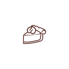 Outline Sweet Pumpkin Pie Icon