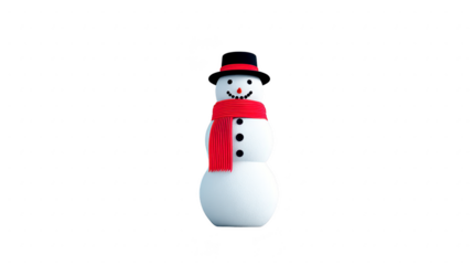 Snowman winter red scarf black hat smiling festive holiday cheerful white decoration create joyful winter scene with snowman wearing red scarf and black hat smiling warmly perfect for festive