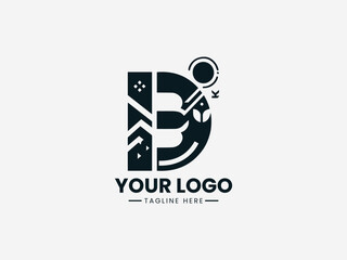 Modern letter b logo representing leadership intelligence and professional business identity vector illustration