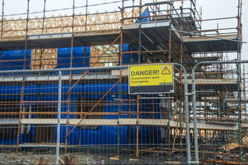 Fototapeta premium a construction site of new homes