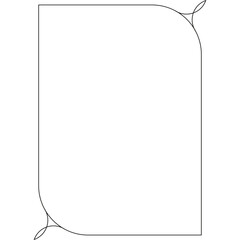 Simple White Geometric Shape with Rounded Corners and Elliptical Accents on Transparent Background