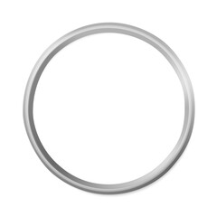 Simple Silver Ring Outline Graphic Element On Transparent Background Minimalist Geometric Shape With Subtle Shading Isolated Circular Design