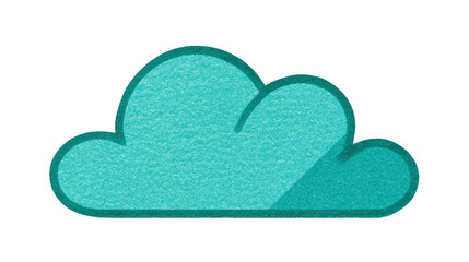 Cloud blue cartoon illustration isolated textured simple weather sky graphic playful cheerful design digital shape soft fluffy cute icon element nature clipart symbol art background children fun