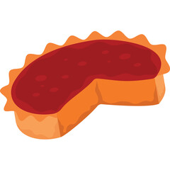 Simple Toast With Red Jam A Delicious Breakfast Staple On A Transparent Background