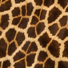A realistic giraffe fur texture, A spotted animal print background, Photorealistic image - Generative AI
