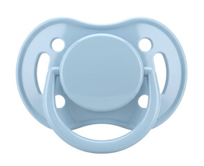 Light Blue Baby Pacifier Isolated On Transparent Background Clean Design For Newborn
