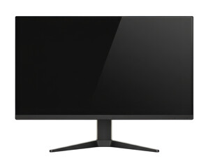Modern Flat Screen Computer Monitor Display Device with Sleek Black Bezel and Stand