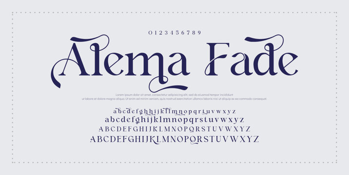 Lettering Fashion Designs. Modern elegant alphabet letters font and number. Minimalist typography fonts regular, typeface uppercase and lowercase.