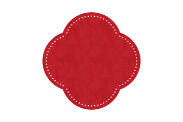 Red Plum Blossom Frame Background for Japanese New Year Design