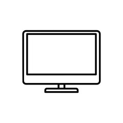 Computer monitor with a blank screen, symbolizing display, technology, and digital interface