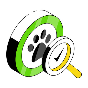Modern design icon of search footprint 