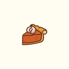 Sweet Pumpkin Pie Dessert Icon