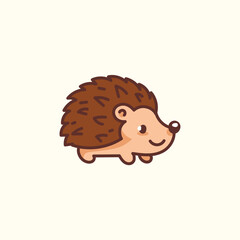 Happy Autumn Hedgehog Forest Icon