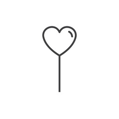 Heart stick icon