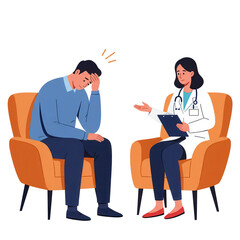 Fototapeta premium Therapist and patient in a counseling session discussing mental health and well-being