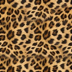 A realistic leopard fur texture, A spotted animal print background, Photorealistic image - Generative AI
