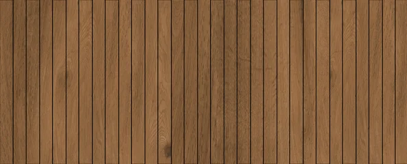 Fototapete Künstlich Wood background banner panorama long - Brown wooden acoustic panels wall texture , vertical, corrugated stripes 3d, seamless pattern  wooden texture background  © KING_SCARFACE