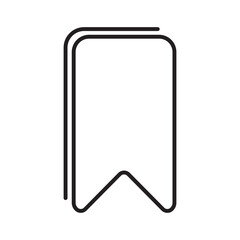Clean and modern outline icon bookmark or page marker, bookmark UI icon
