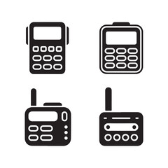Pager Beeper Retro Message Icons Collection