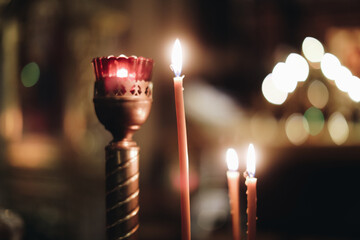 christmas candles on the wall