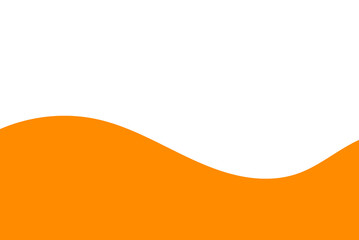 Orange wavy abstract background with smooth curve design for modern banner, presentation layout, and minimal digital artwork