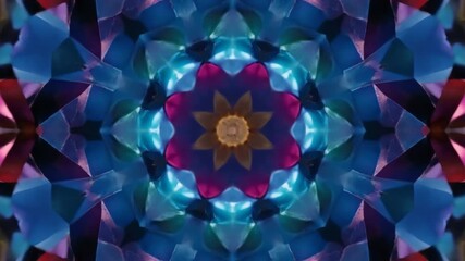 Abstract kaleidoscope pattern colorful geometric design optical illusion background - Powered by Adobe