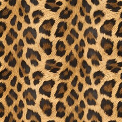 A realistic leopard fur texture, A spotted animal print background, Photorealistic image - Generative AI
