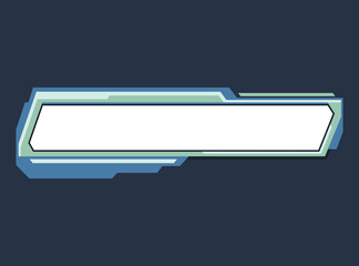 Futuristic abstract title banner lower third gaming, tech, streaming broadcast overlays
