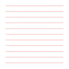 Red writing lines.