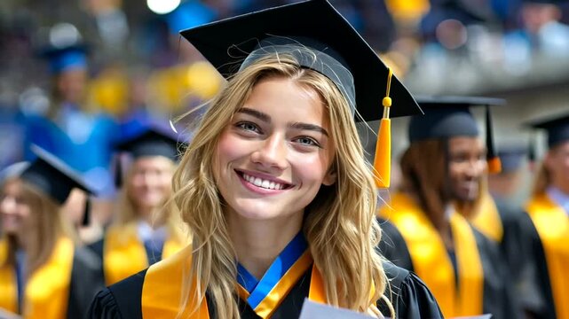 Celebrating Graduation Day with Happy Student at the Convocation Ceremony