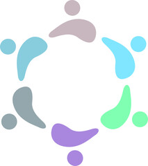 PEOPLE CONNECTED UNION TEAM TEAMWORK SIGN SYMBOL LOGO
