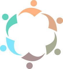 PEOPLE CONNECTED UNION TEAM TEAMWORK SIGN SYMBOL LOGO
