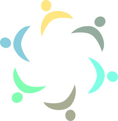 PEOPLE CONNECTED UNION TEAM TEAMWORK SIGN SYMBOL LOGO
